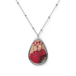 Premium Oval Necklace - Zinc Alloy Pendant and Necklace Chain