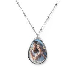 Premium Oval Necklace - Zinc Alloy Pendant and Necklace Chain