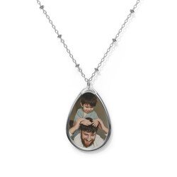 Premium Oval Necklace - Zinc Alloy Pendant and Necklace Chain