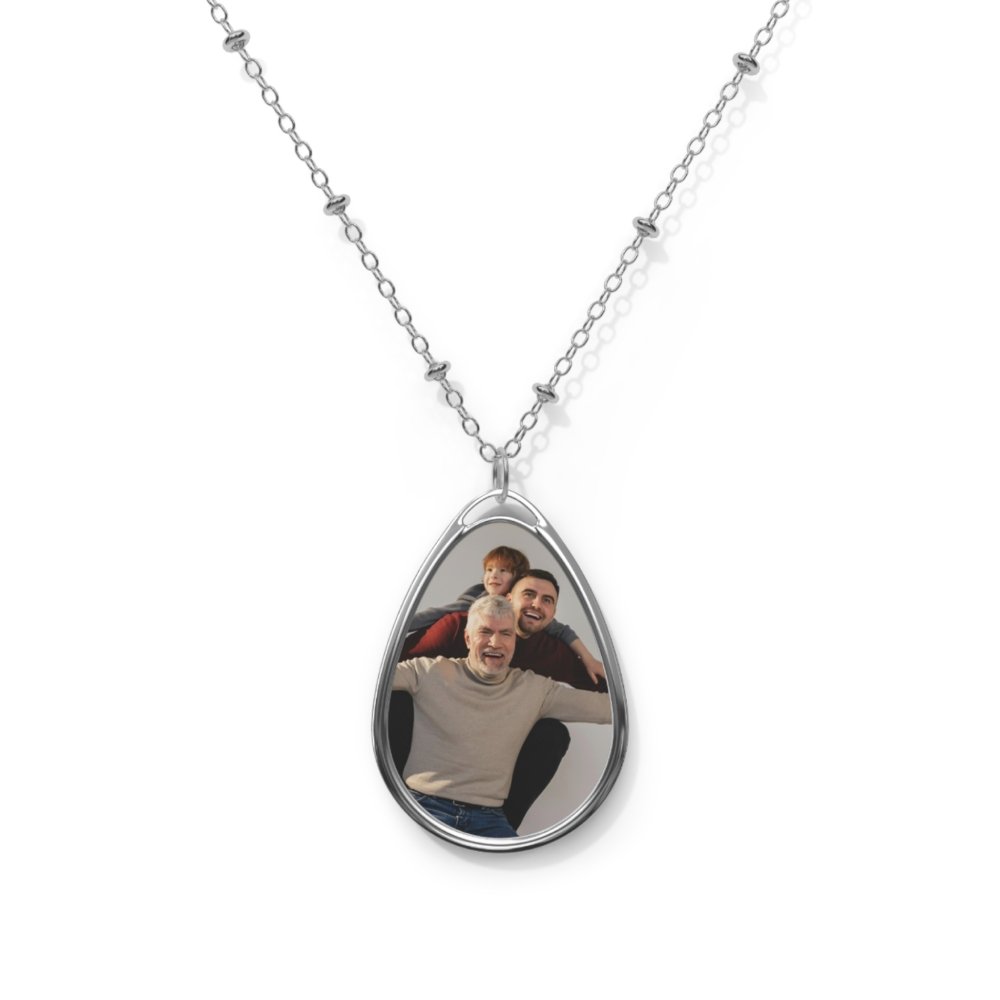 Premium Oval Necklace - Zinc Alloy Pendant and Necklace Chain